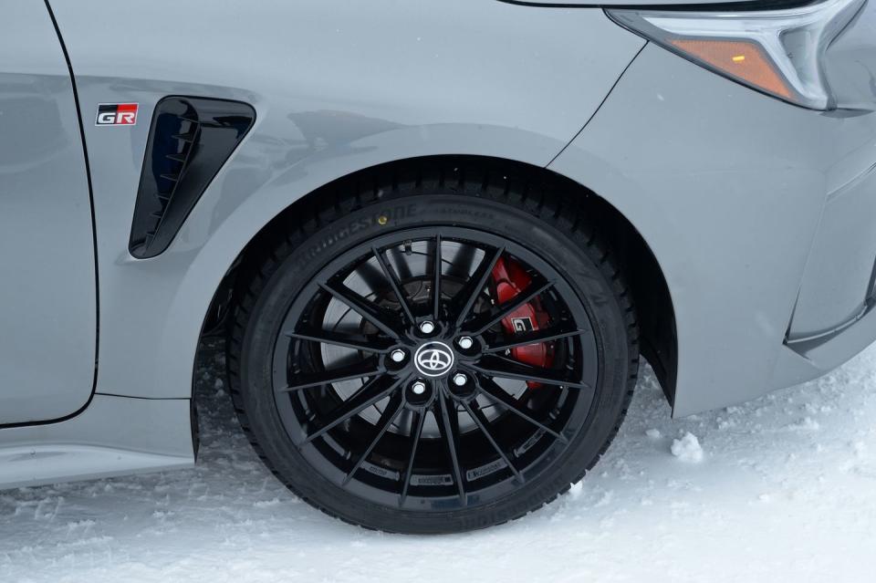 toyota gr corolla at bridgestone winter driving school ice track