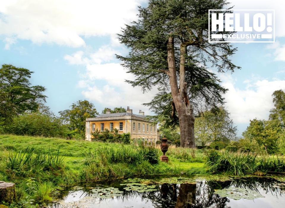 Conran family home with beautiful pond in foreground