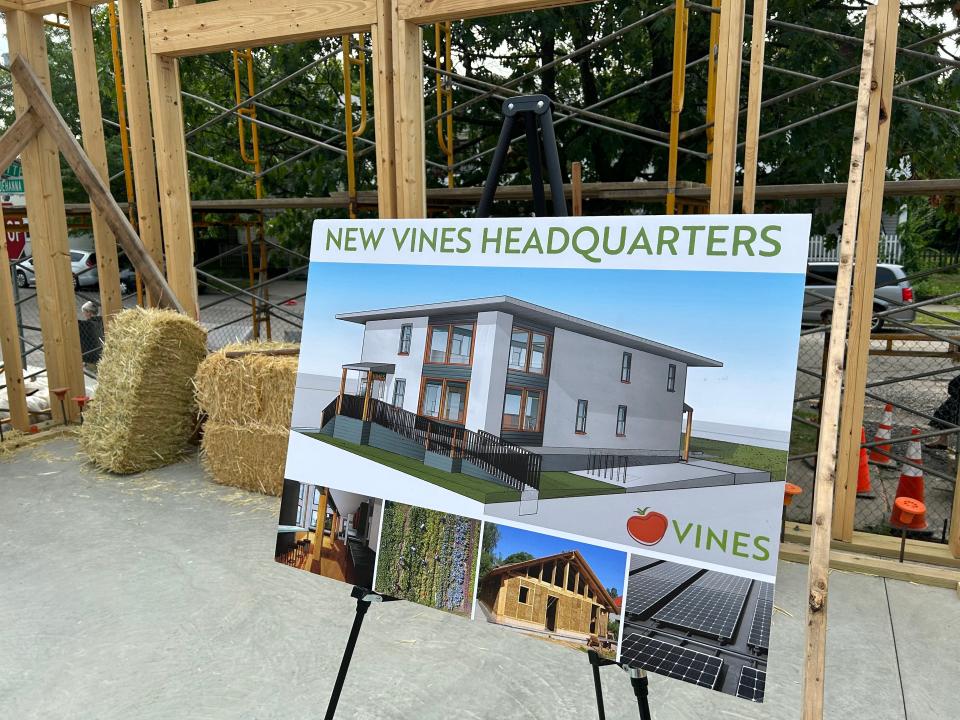 Construction is underway at 157 Susquehanna St. in Binghamton, the future home of VINES. When completed, it will mark the first commercial straw bale building in the Northeast and Binghamton’s first net zero energy building.