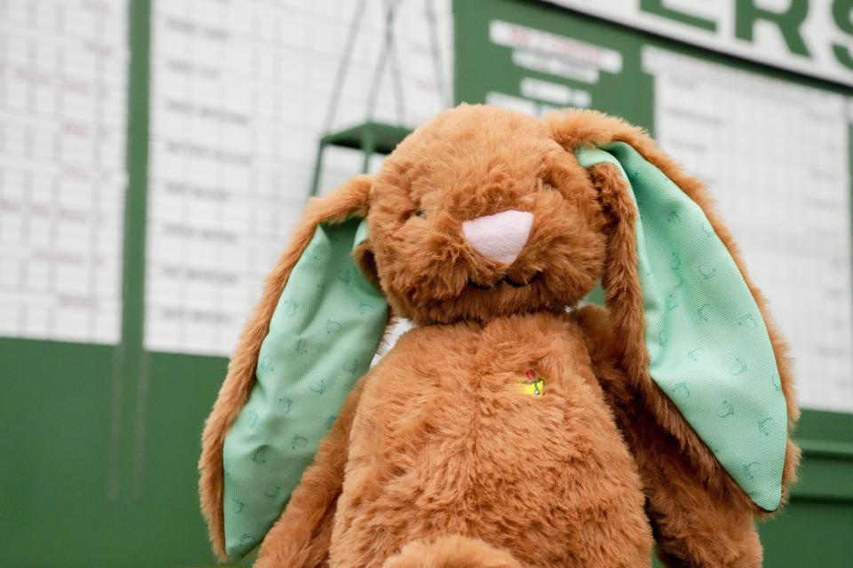 The plush bunny from the Masters Tournament available in the main Gift Shop at Augusta National Golf Club.