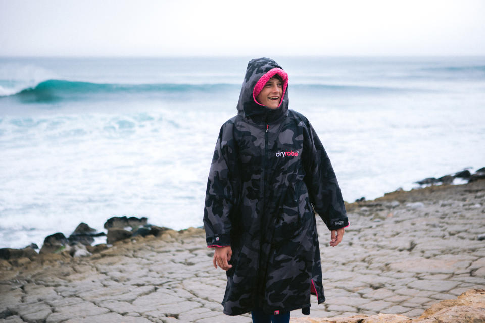 Boy posing in coat 