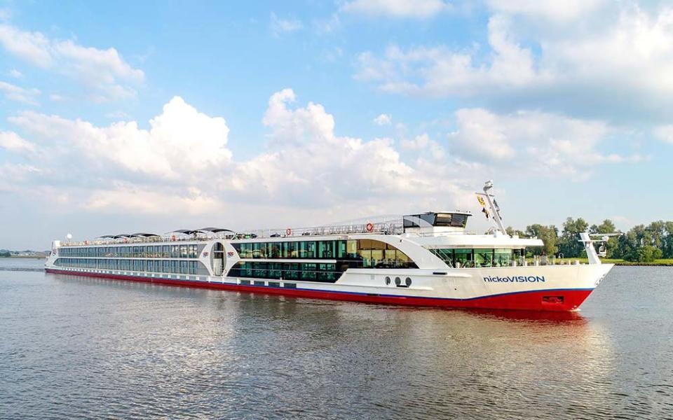 NickoVision was the first ship to sail on Europe's rivers since March