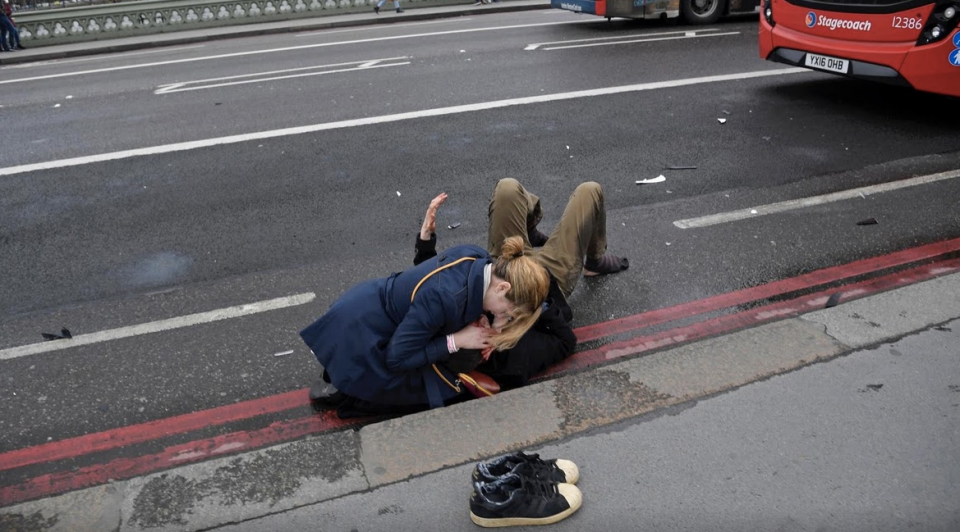 Photo from the scene after the London terrorist attack. Photo: Reuters