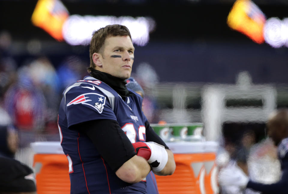 Looking to the future: 41-year-old New England Patriots quarterback Tom Brady affirmed on Monday night that he plans to play in 2019. (AP)