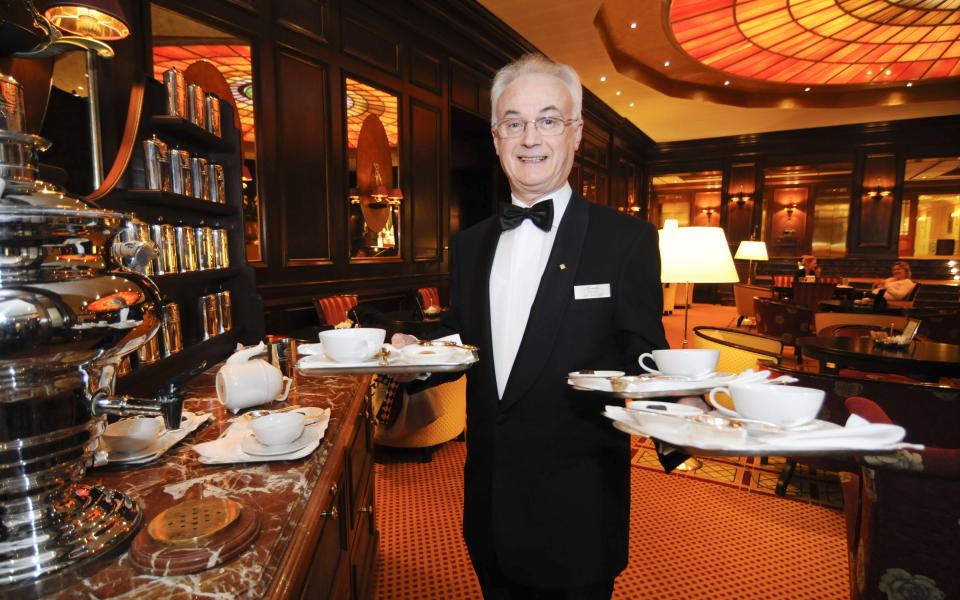 A tea sommelier at the Four Seasons hotel in Germany - Credit: Alamy