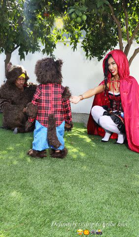 <p>Bre Tiesi /Instagram</p> Bre Tiesi, Nick Cannon and their son Legendary celebrate Halloween.