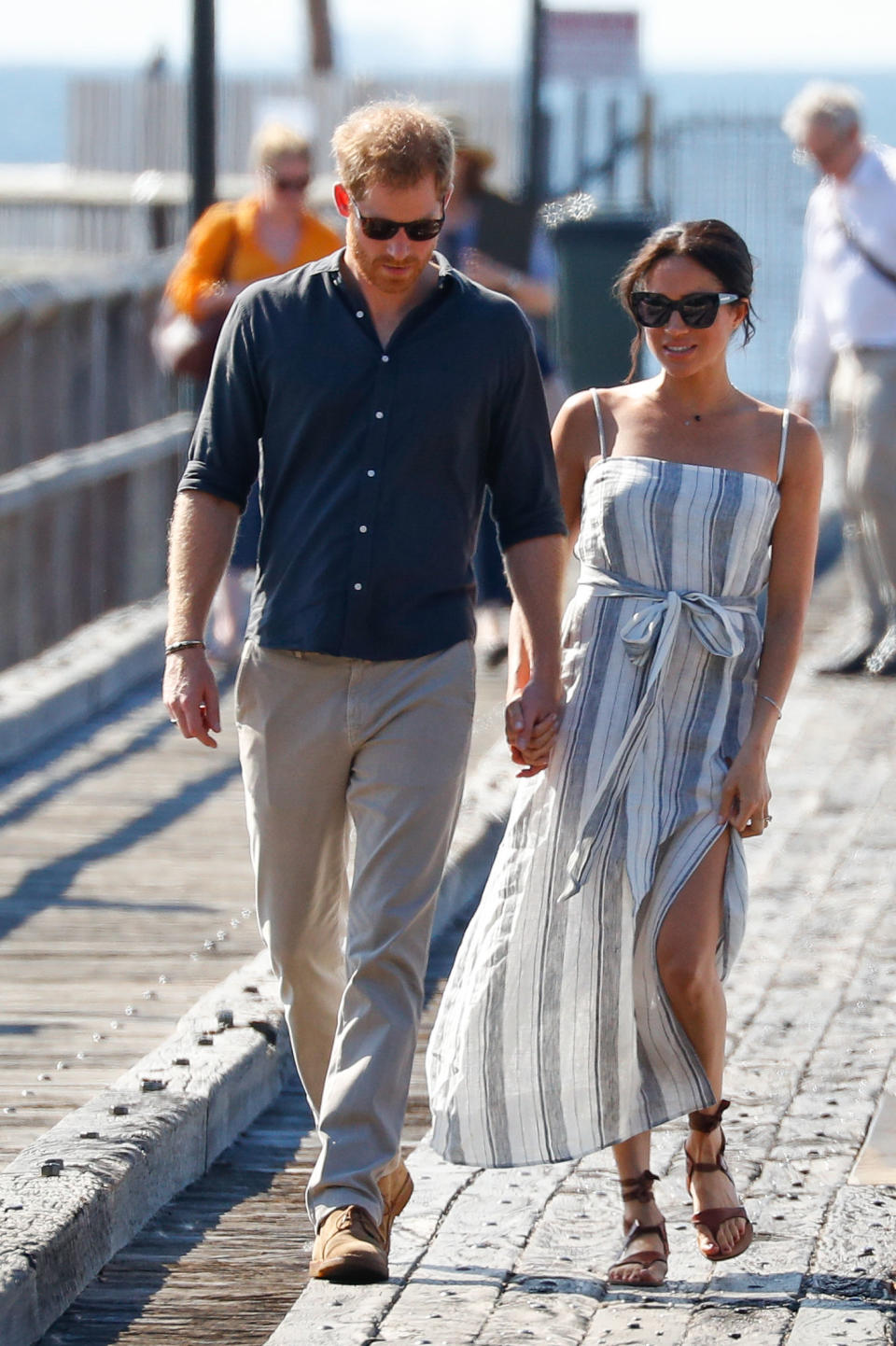 Meghan Markle slipped into a Reformation number during her Australia tour in 2018. (Getty)