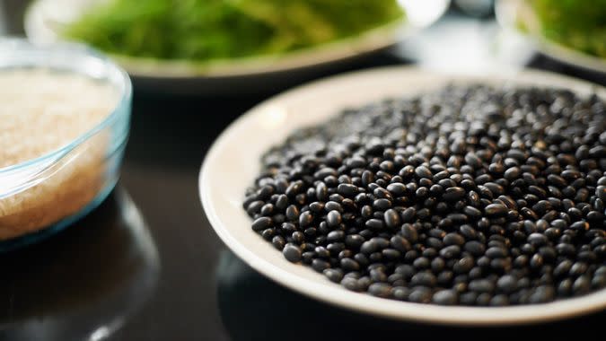 Closeup shot of various food ingredients.