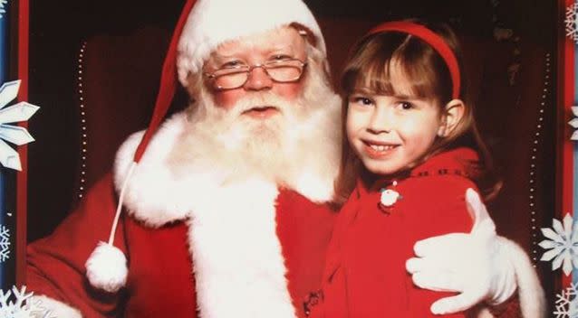 McKenzie Doig at 6 years old with Santa Claus. Photo: Supplied