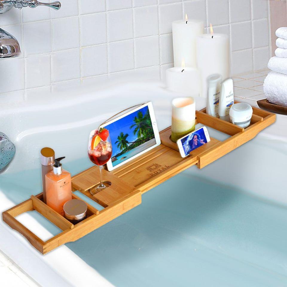 32) Luxury Bathtub Caddy Tray