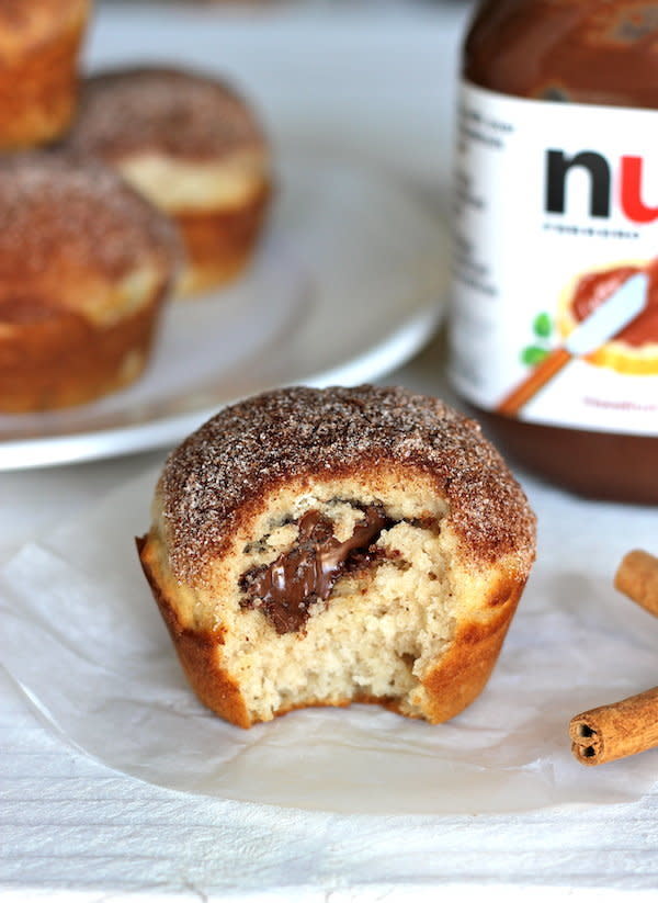 <strong>Get the <a href="http://damndelicious.net/2012/08/06/muffinmonday-nutella-stuffed-cinnamon-sugar-muffins/" target="_blank">Nutella Stuffed Cinnamon Sugar Muffins recipe</a> from Damn Delicious</strong>