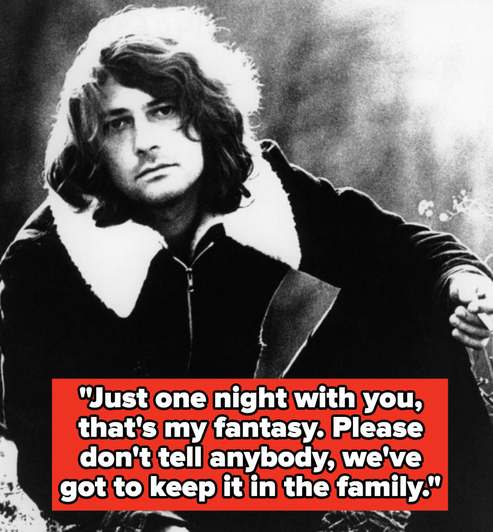 Deodato lyrics: "Just one night with you, that's my fantasy. Please don't tell anybody, we've got to keep it in the family"