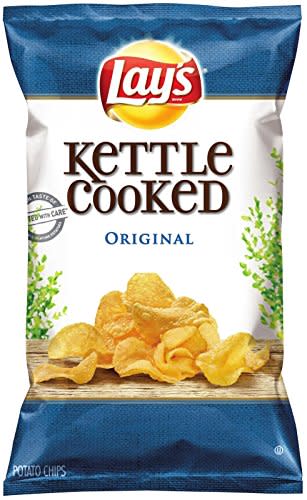Lay's Kettle Cooked Chips, Original, 32 Ounce (Pack of 4)