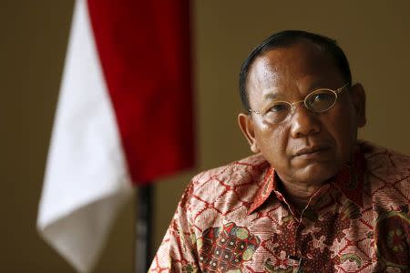 Saud Usman Nasution, the head of the National Counter-Terrorism Agency, gestures during an interview at his office in Bogor, January 5, 2016. REUTERS/Beawiharta