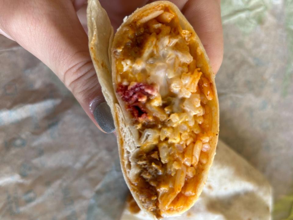 Taco Bell's new cheesy double beef burrito