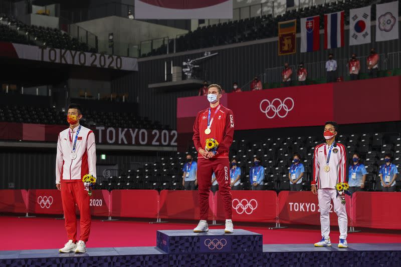 Badminton - Men's Singles - Medal Ceremony