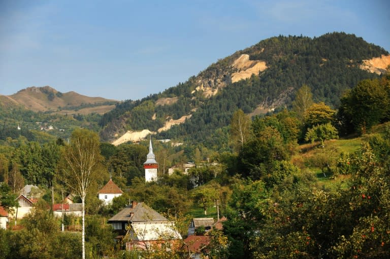 A view of Rosia Montana, 430 kms west from Bucharest, taken on September 20, 2011