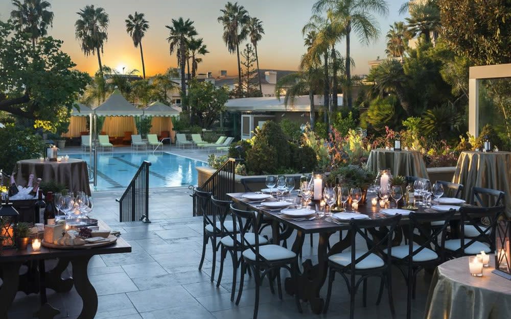 The Four Seasons Los Angeles at Beverly Hills seduces with sweeping LA views, an outdoor pool oasis and lovely restaurant 