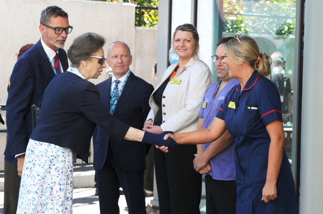  The Princess Royal meeting hospital staff, including chief exectuive Glen Burley 