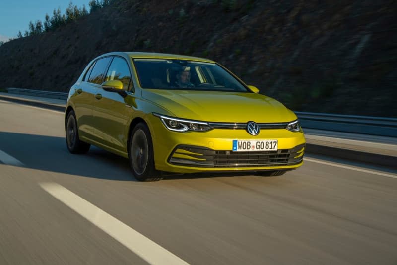 Volkswagen's Golf 8, the eight generation of the iconic hatchback. The German maker is set to release a facelift range including the last petrol-powered models in the coming weeks. Hardy Mutschler/Volkswagen AG/dpa