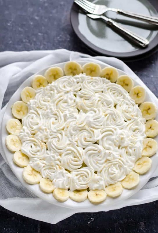 <p>The Country Cook</p><p>A homemade pudding filling that is easier than you might think.</p><p><strong>Get the recipe: <a href="https://www.thecountrycook.net/homemade-banana-pudding-pie/" rel="nofollow noopener" target="_blank" data-ylk="slk:Homemade Banana Pudding Pie;elm:context_link;itc:0;sec:content-canvas" class="link rapid-noclick-resp">Homemade Banana Pudding Pie</a></strong></p>