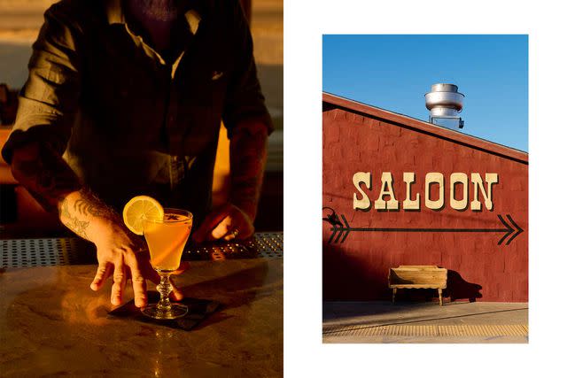 <p>Yasara Gunawardena</p> From left: A hot toddy for all seasons at the Copper Room, established in 1957; Pioneertown’s Red Dog Saloon is a favorite for tacos and tequila.