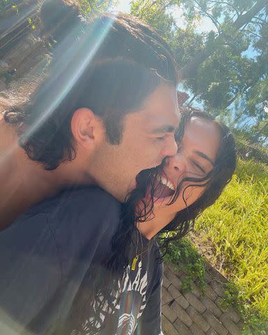 <p>Puka Nacua Instagram</p> Puka Nacua and Hallie Aiono.