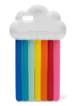 <p>Stella McCartney Rainbow Silicone iPhone 6 Case, $85, <a rel="nofollow noopener" href="https://www.net-a-porter.com/us/en/product/802653/Stella_McCartney/rainbow-silicone-iphone-6-case" target="_blank" data-ylk="slk:net-a-porter.com;elm:context_link;itc:0;sec:content-canvas" class="link "><u>net-a-porter.com</u></a>.</p>