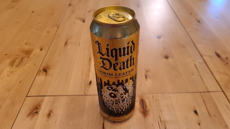 can of liquid death grim leafer