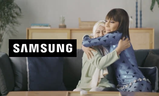 Samsung Singapore on 19 January 2022 removed a video advertisement that featured a Muslim mother expressing support for her son, a drag queen.
The video, which was part of the company's campaign to promote its latest earbuds and smart watch, was deleted across Samsung Singapore's social media platforms last evening.
Samsung removed the content in response to online backlash from netizens who criticised the ad for being offensive and insensitive to Muslims. (Screenshot from Samsung video. Overlay of Samsung lettermark added by reporter.)