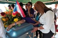 <p>Friends and family attend the funeral for Franky Jimmy De Jesus Velazquez, one of the victims of the shooting at the Pulse night club in Orlando, in his hometown of Caguas, Puerto Rico, June 21, 2016. (REUTERS/Alvin Baez) </p>