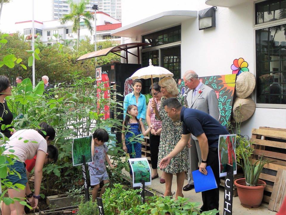 His Royal Highness Prince Charles and Duchess of Cornwall's visit at the garden last 1 November 2017. (PHOTO: Community Garden at Tiong Bahru)