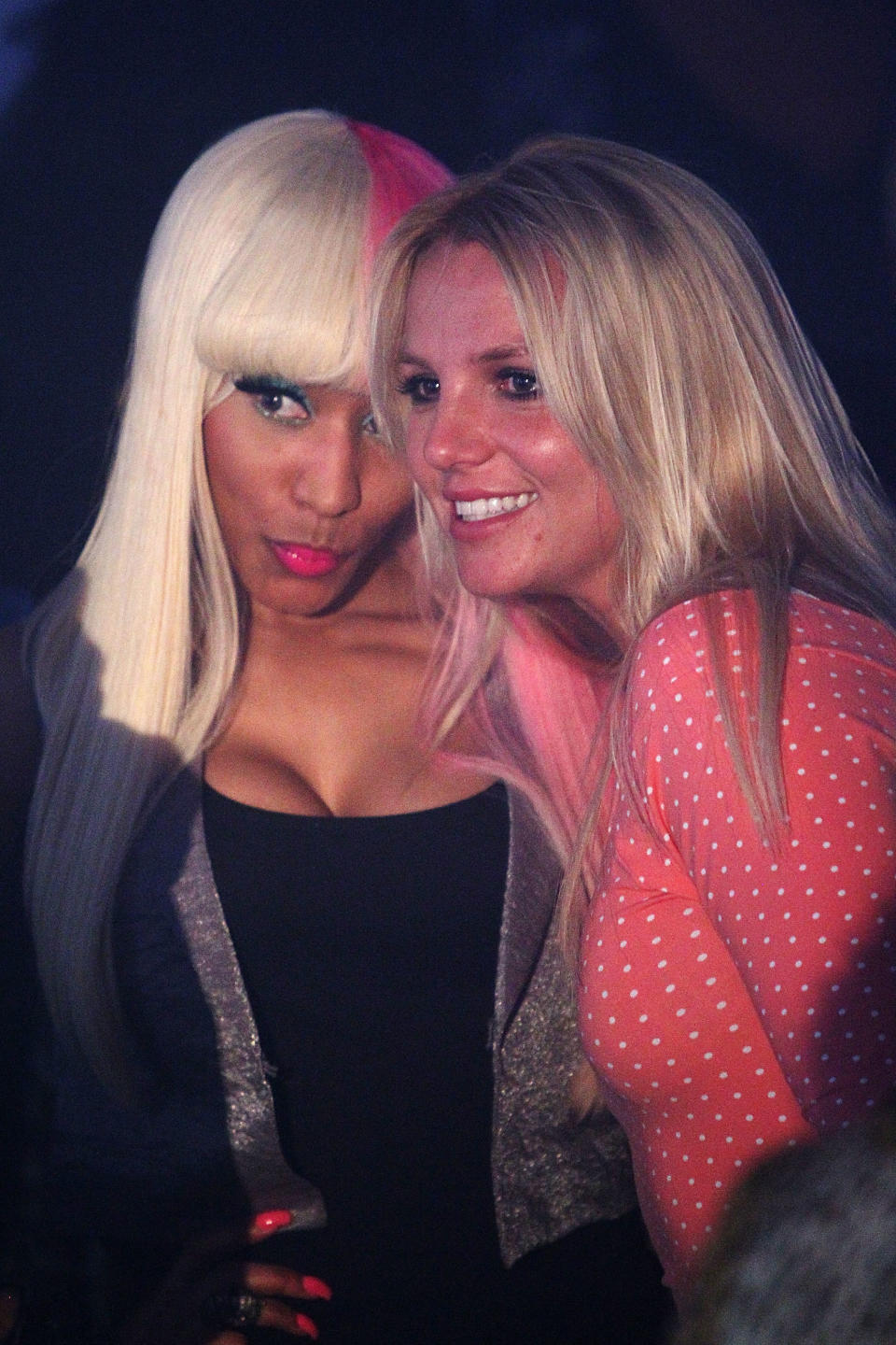 A closeup of Nicki and Britney