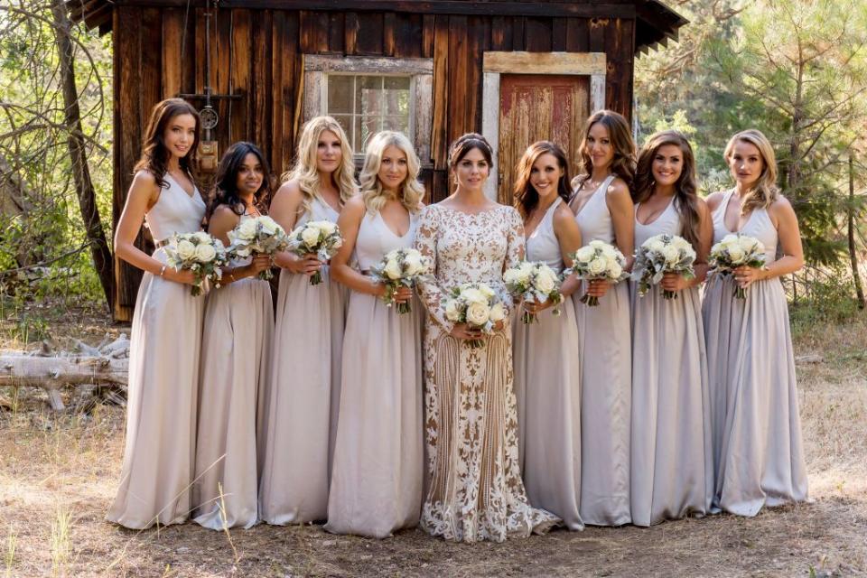 <p>In complete contrast to the trends of the past, by 2015, brides began opting for neutral bridesmaids dresses. Colors such as blush, sand, and stone became super popular.</p>