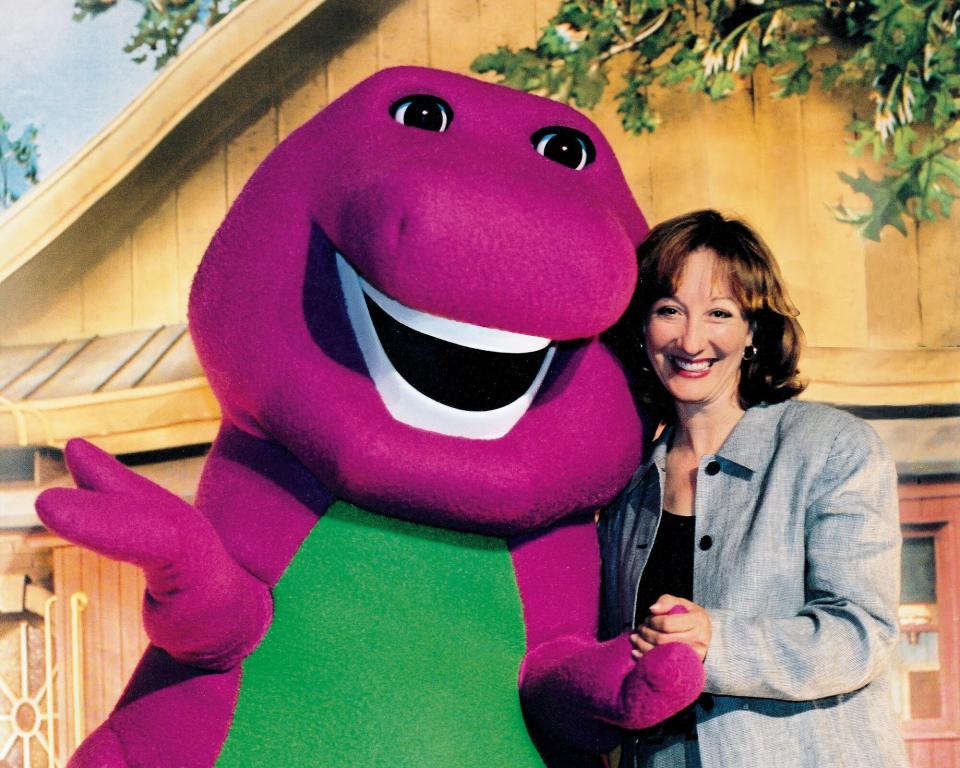 BARNEY AND FRIENDS, Sheryl Leach, creator of Barney the dinosaur, 1992-2009.