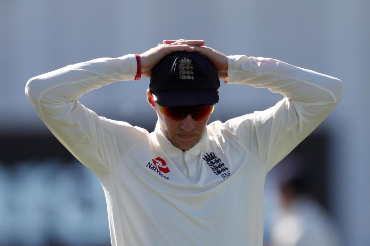 England captain Joe Root looks dejected during the second Test with New Zealand back in March: REUTERS