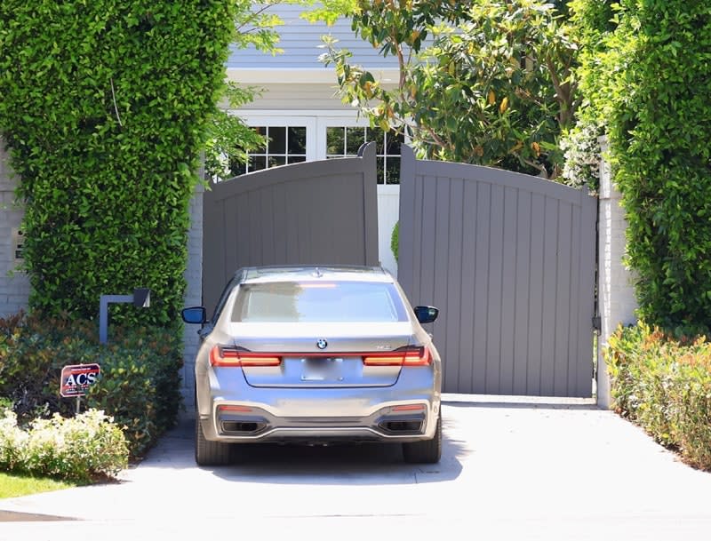 Jennifer Lopez llegando a casa de Ben Affleck