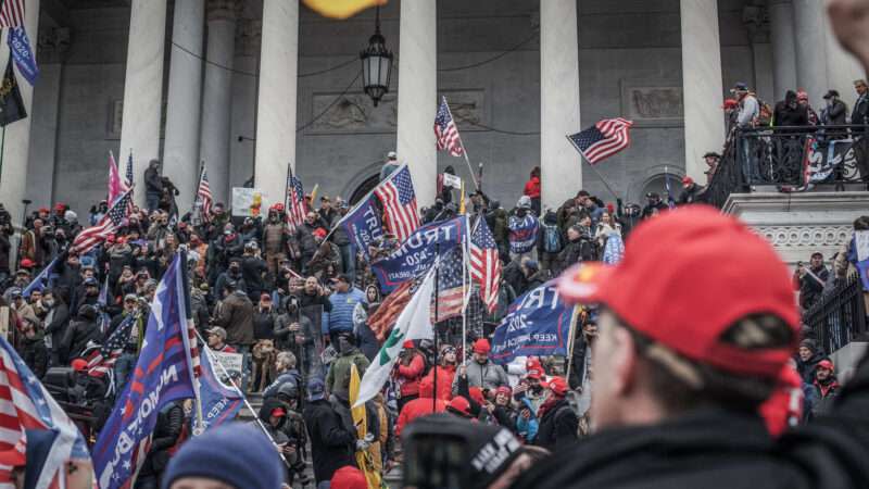 Trump supporters at the Capitol riot on January 6, 2021