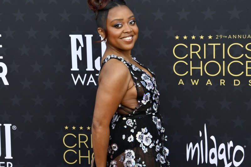 Quinta Brunson attends the 29th annual Critics' Choice Awards at the Barker Hanger in Santa Monica, Calif., on Sunday. Photo by Jim Ruymen/UPI