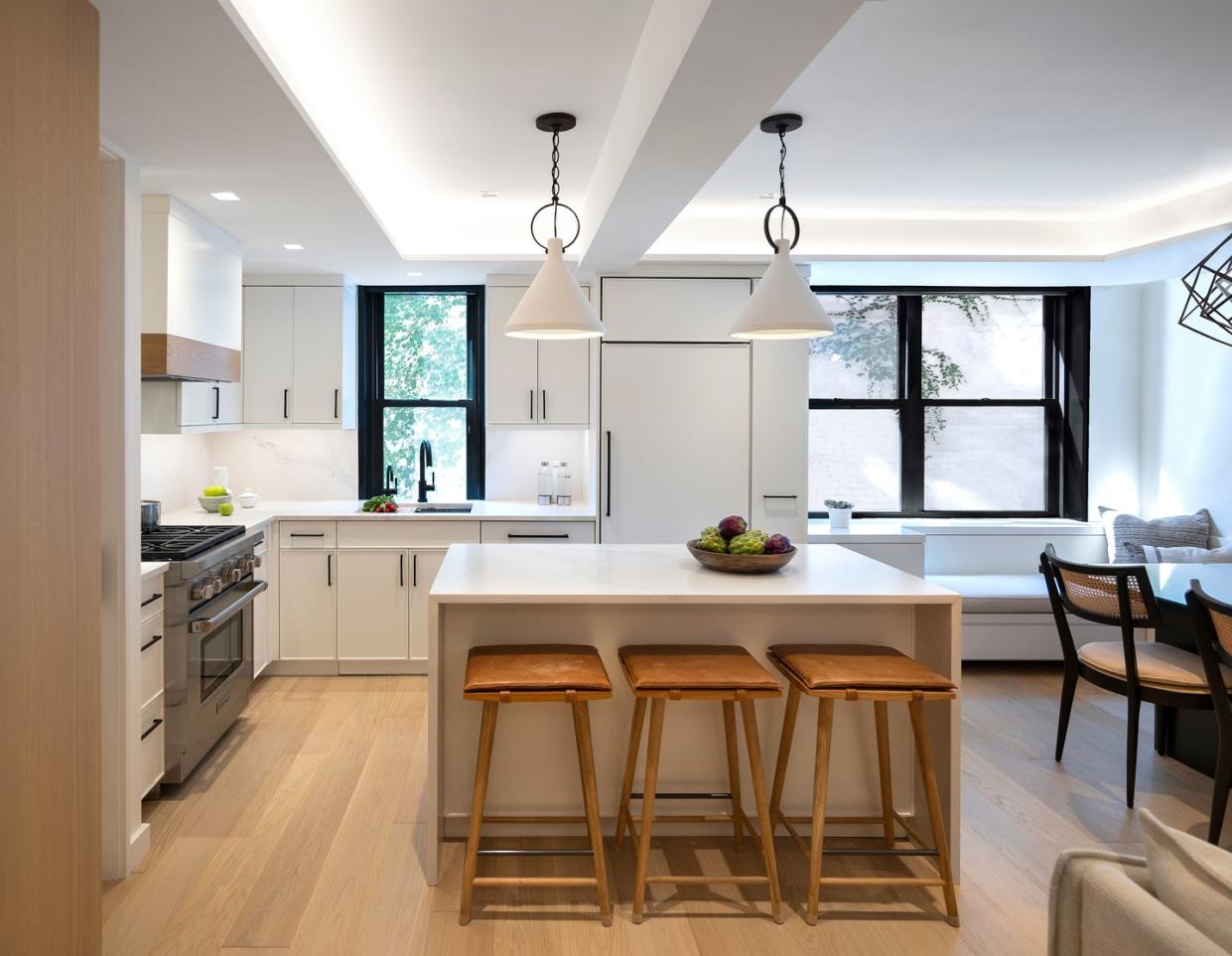 kitchen with shaker cabinet panels