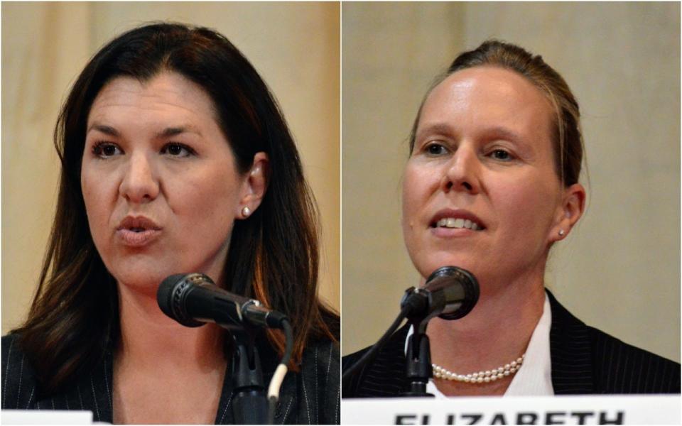 Megan Dahle (left) and Elizabeth Betancourt are the last remaining candidates in the special election to represent California's 1st Assembly District.