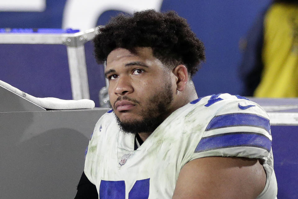 Dallas Cowboys tackle La'el Collins will start this season on injured reserve. (AP Photo/Jae C. Hong, File)