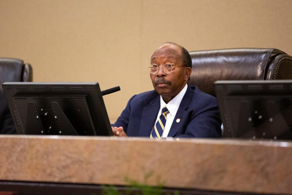 City Commissioner Curtis Richardson attends a commission meeting where members take the oath of office on Monday, Nov. 21, 2022 in Tallahassee, Fla. 