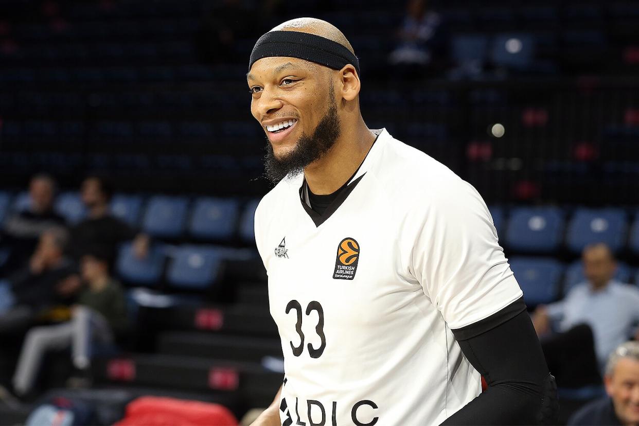 Adreian Payne, #33 of LDLC Asvel Villeurbanne in action during the 2019/2020 Turkish Airlines EuroLeague Regular Season Round 20 match between Anadolu Efes Istanbul and LDLC Asvel Villeurbane at Sinan Erdem Dome on January 17, 2020 in Istanbul, Turkey.