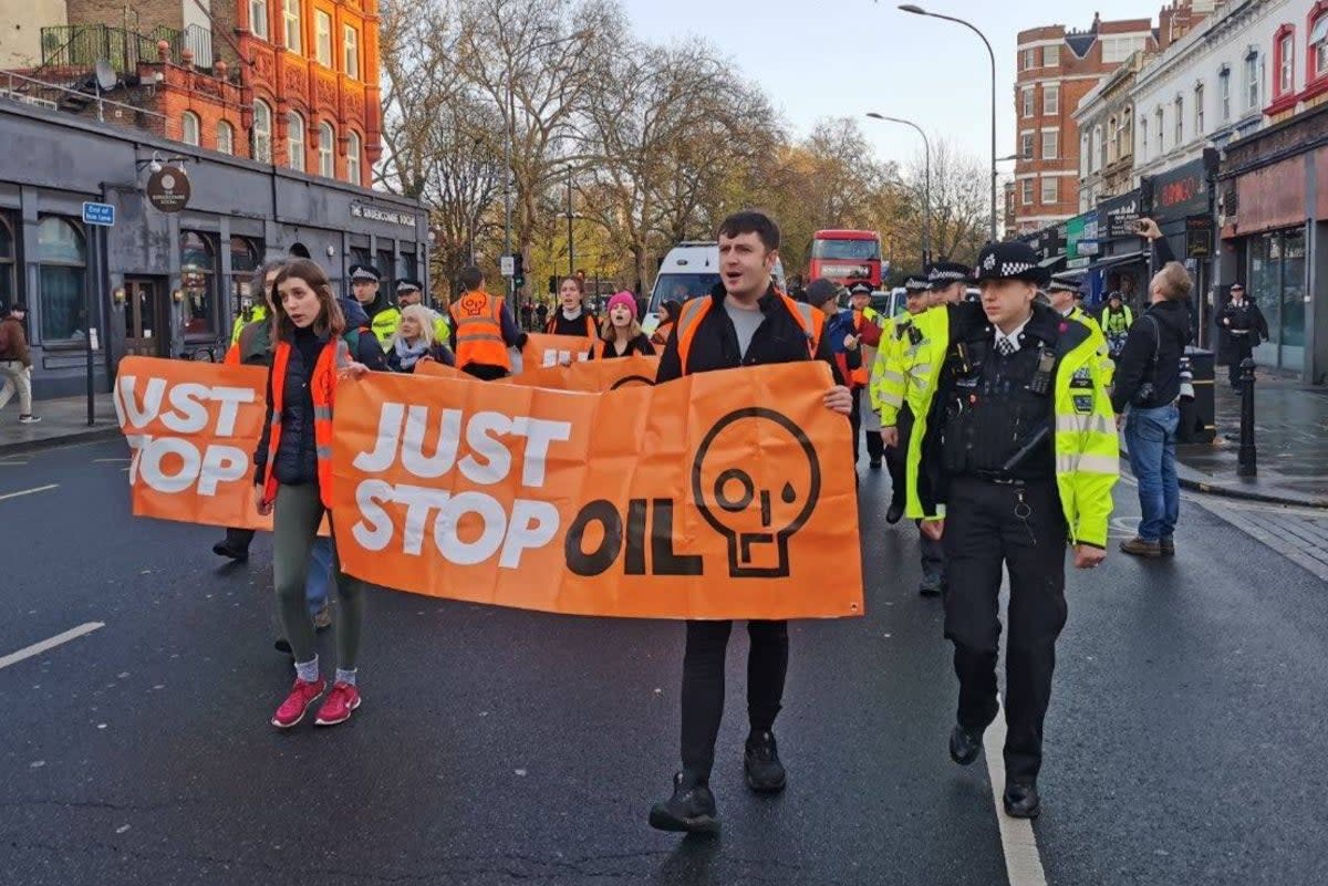 Just Stop Oil protest  (Just Stop Oil/Twitter)