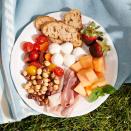 <p>This perfect picnic for two is great for an outdoor date night or even just a quick, romantic dinner at home. The fresh fruit, vegetables and cheese pair perfectly with prosecco for sipping. Chocolate-dipped strawberries for dessert make the meal extra-special.</p>