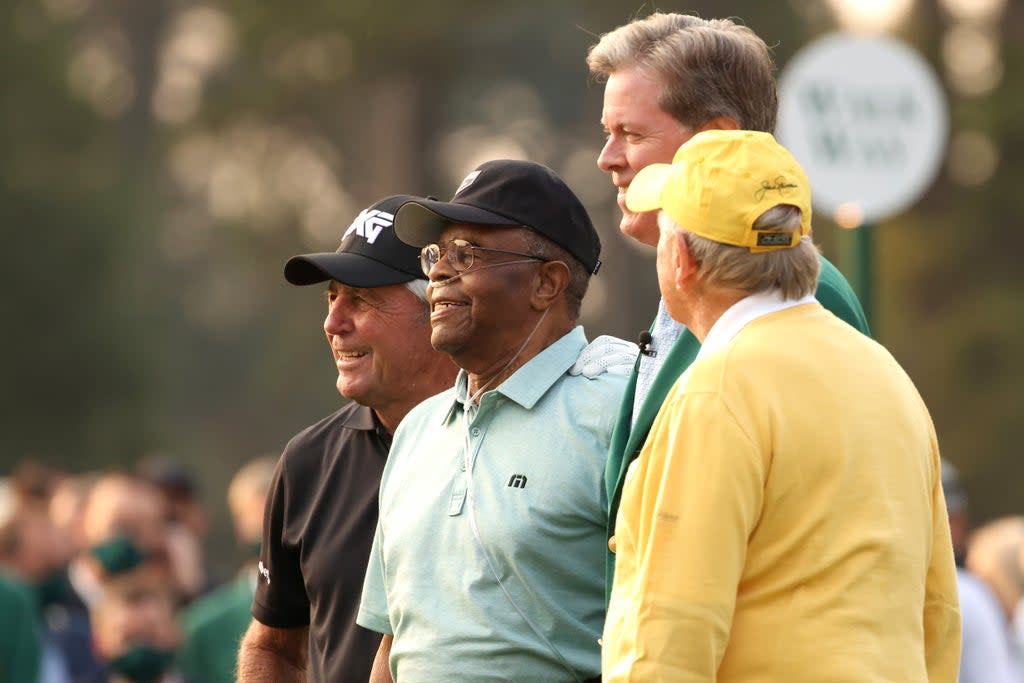 Gary Player, Lee Elder, Masters Chairman Fred Ridley and Jack Nicklaus (Getty)