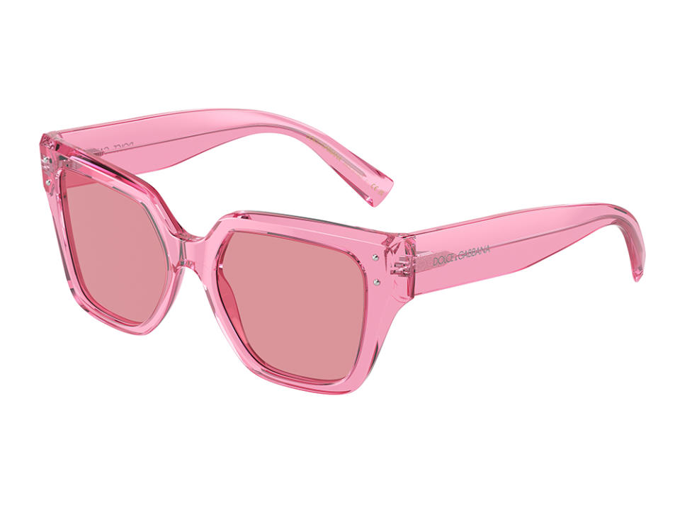 Dolce & Gabbana D&G Sharped Sunglasses in Pink Acetate