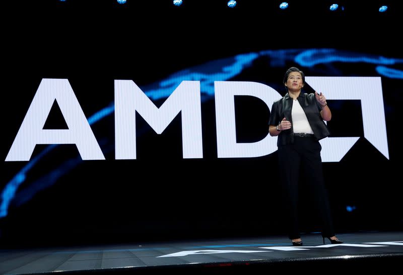 FILE PHOTO: Lisa Su, president and CEO of AMD, gives a keynote address during the 2019 CES in Las Vegas