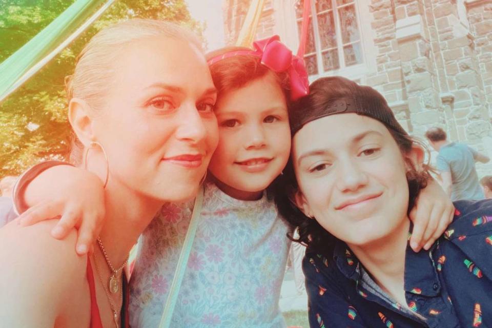 <p>Instagram/hilarieburton</p> Hilarie Burton, daughter Georgia, son Gus